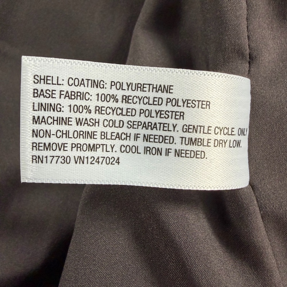 A New Day Women'’s Faux Leather Jacket Front Button Full Lining Brown M - Picture 8 of 11